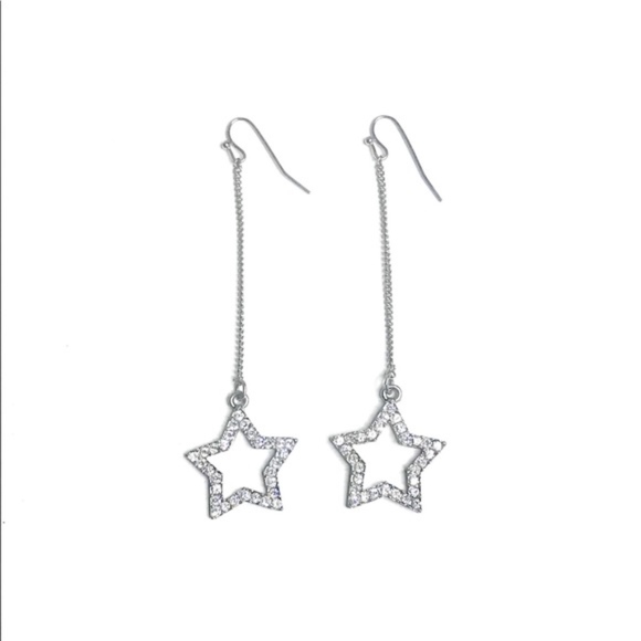 Poshmark @thegreycat Jewelry - Stars & crystal mystic Long dangle earrings